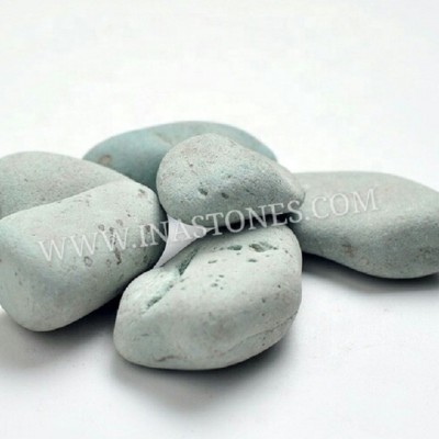 Eco-friendly Indonesia natural sea green pebble stone for fish pond